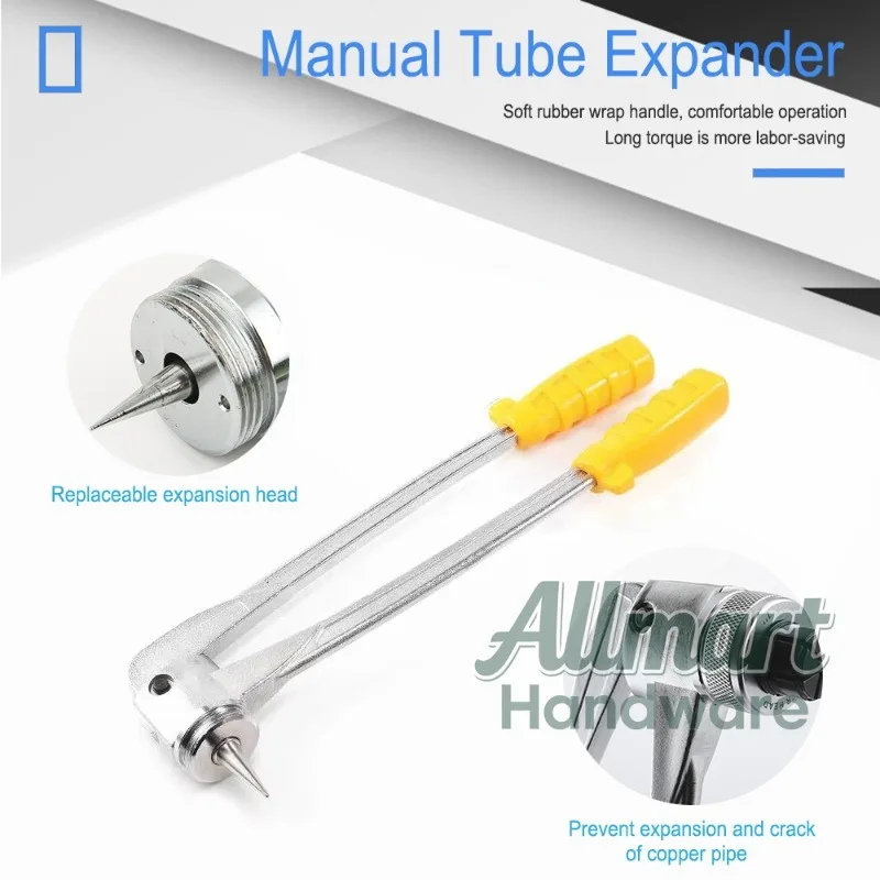 Portable manual copper aluminum tube expander kit, tube expansion tool, copper tube expander lever type