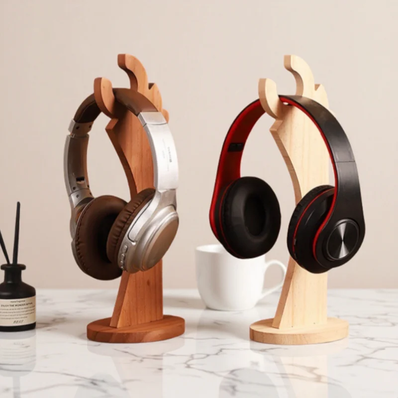 Universeller Kopfhörerhalter für Schreibtisch, Organizer, Aufbewahrung, Gaming-Headset-Ständer aus Holz, Funktionaler Headset-Halter