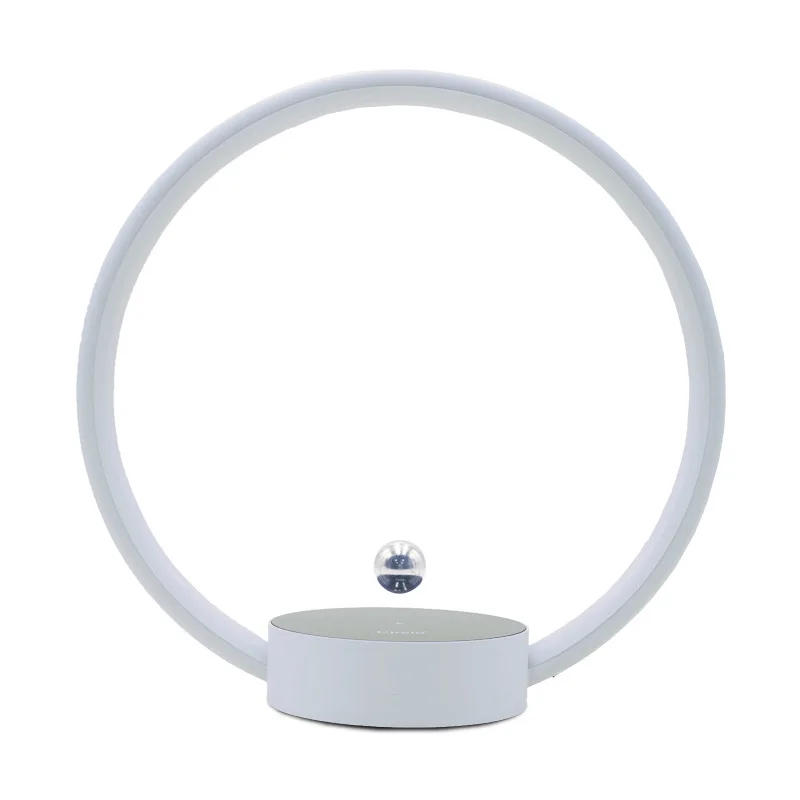 

Nordic wind maglev ring light creative gift home light luxury ornament switch balance table lamp