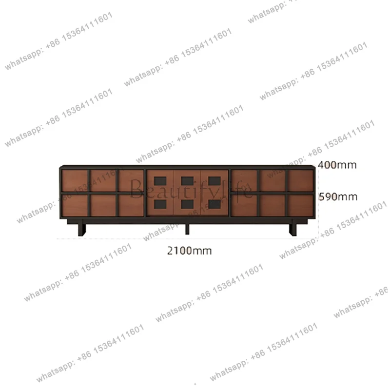 YJ Vintage High Quality Tv Stands Mid Century Retro Beauty Storage Tv Stands With Door Aesthetic Muebles Para Tv Furniture Home