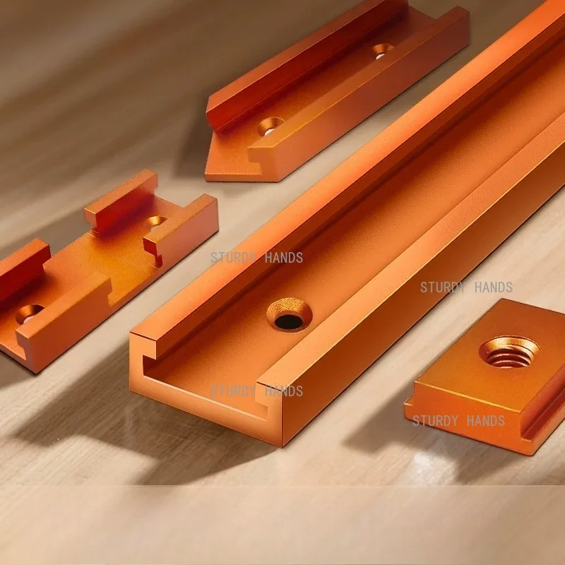 Aluminum Alloy Woodworking Groove M6/M8 Slider Woodworking Diagonal Joint Track Household Hardware Accessories Woodworking Tools