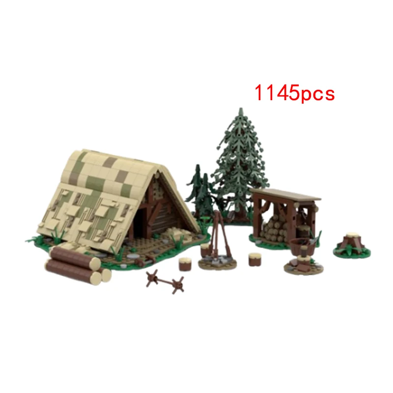 Spot small particle MOC medievale street view house building house fai da te building block assembly puzzle toy model ornament