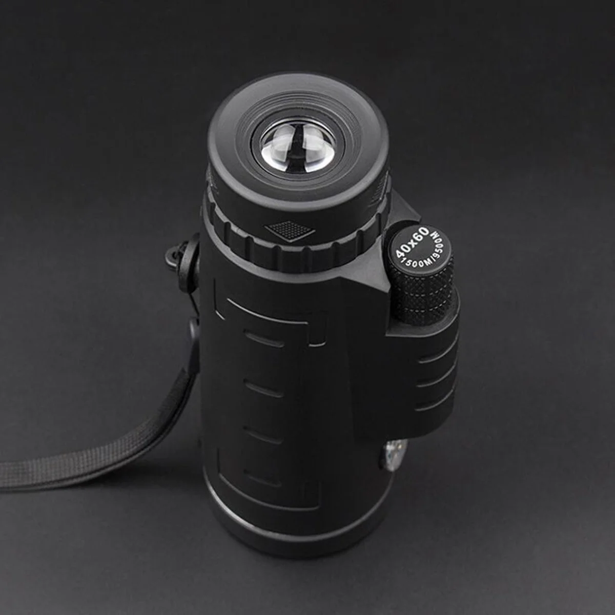 

40x60 Monocular Telescope Extra Large 22Mm Eyepiece Low Aberration Bright View for Phone Photography Black