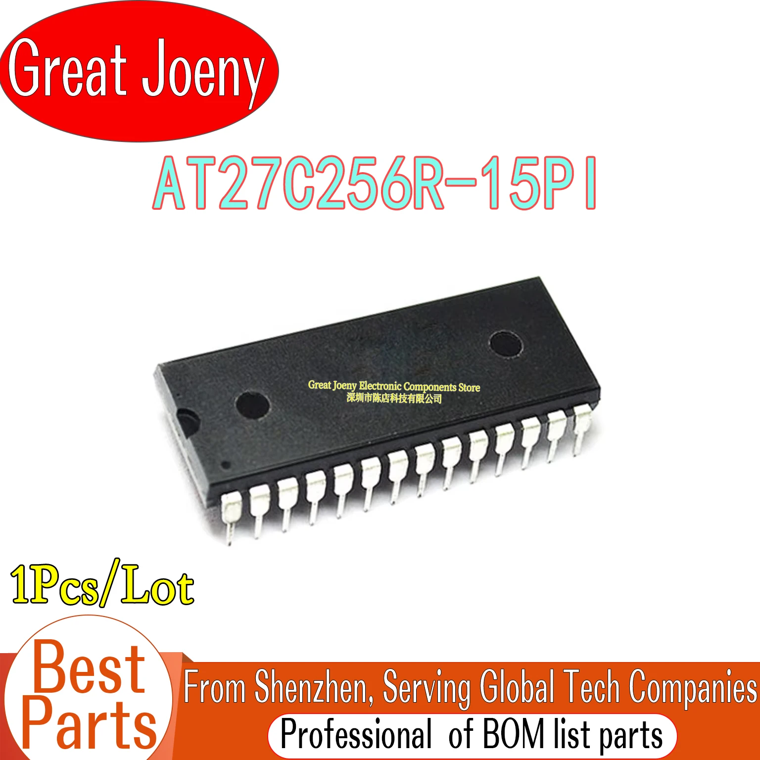 

100% New AT27C256 AT27C256R-15PI AT27C256R IC Chipset DIP-28