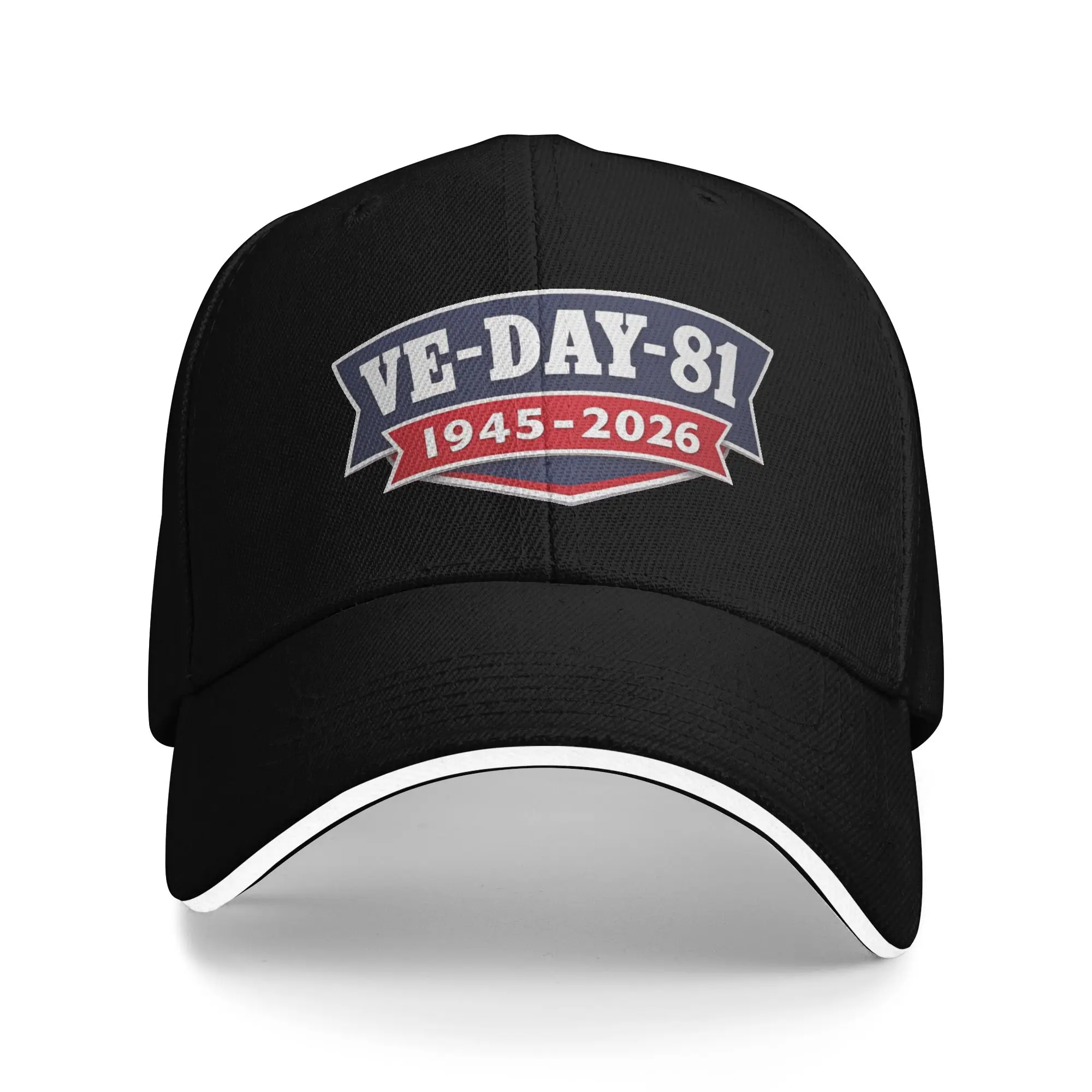 VE Anniversary 1945 Victory in Europe Day Flag Golf Cap Outfit Leisure  Trucker Hat For Men Women Golf Headewear  Adjustable