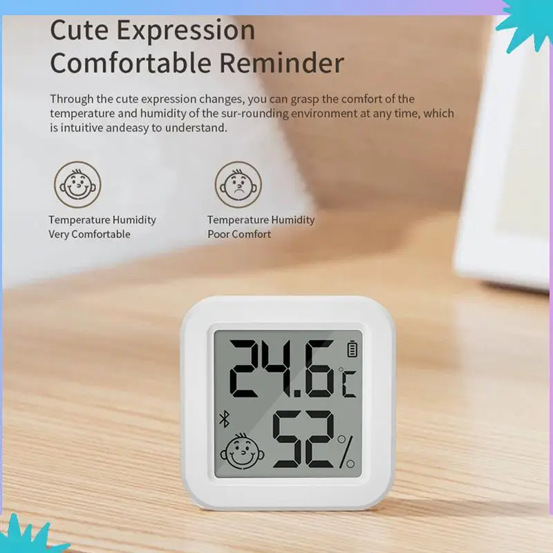 ABZW Aplikasi Sensor Detektor Suhu dan Kelembapan Zigbee Pintar Pemantauan Waktu Nyata Tampilan Layar LCD Berfungsi ABS 1 SET