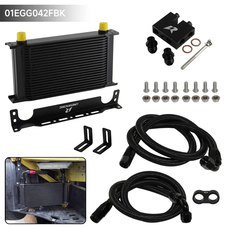 Oil Cooler Hose Kit AN10 22-30 Row w/Bracket 2006-2011 Black For BMW 3 Series N54 Engine 135i E82 335i E90 E92 E93 3.0L Inline 6