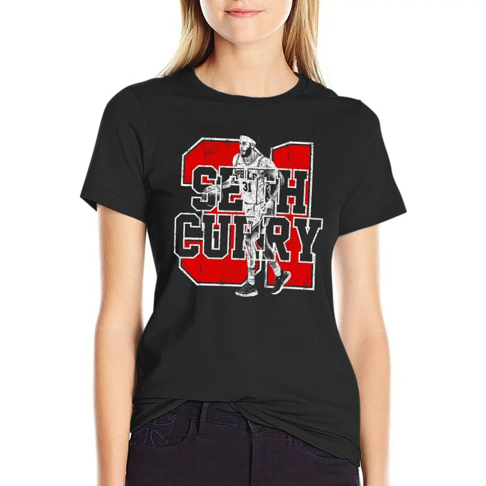 

Seth Curry T-Shirt vintage clothes funny Woman clothing