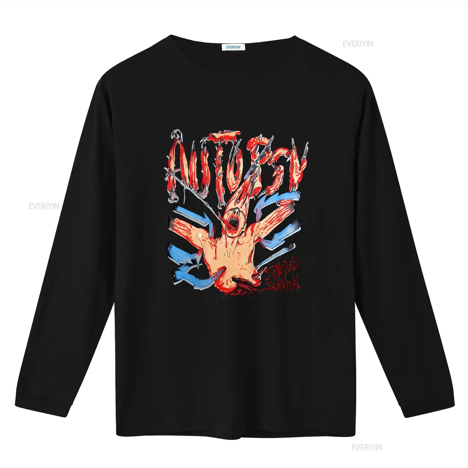 Autopsy Severed Survival T Shirt Death Metal Inspired Design for Fans of Cannibal Corpse and Morbid Angel vintage Washed
