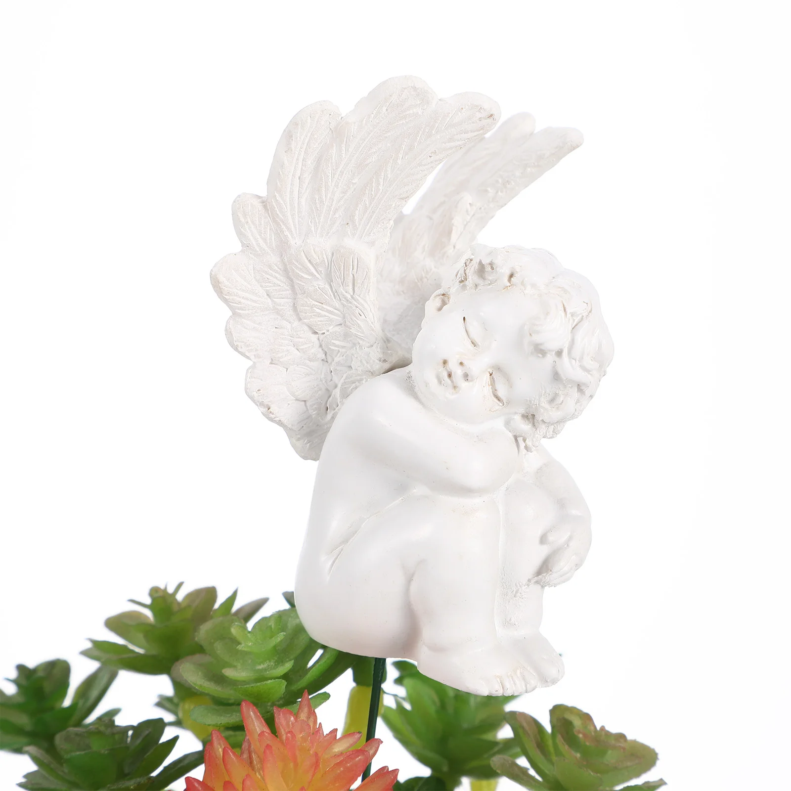 5 Pcs Decor Cupid Flower Arrangement Cardinal Ornaments Resin Jupiter Decorative Pots Angel Memorial