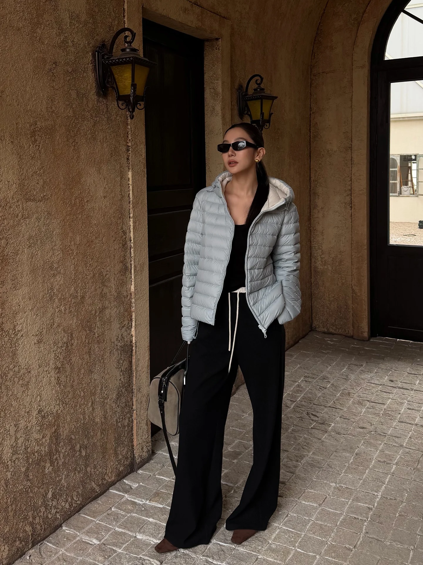 

Женские прямые брюки Bla Drapey: зимняя коллекция, микро-клеш, длинные, повседневные, оригинальный дизайн Li Hui Er