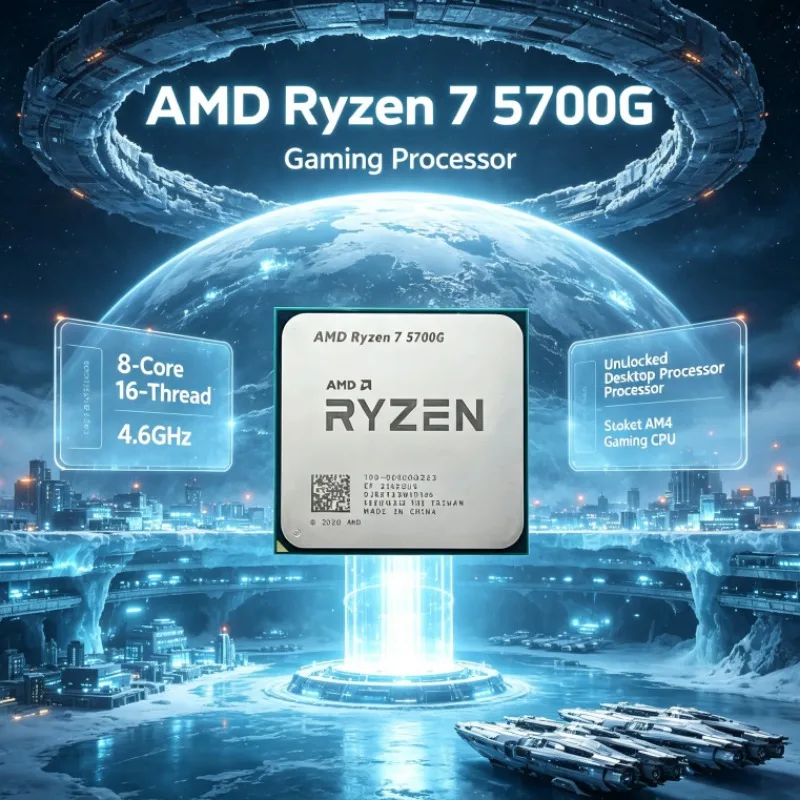AMD Ryzen 7 5700G Socket AM4 Processor 7nm 100-000000263 4.6GHz 8-Core 16-Thread 16MB L3