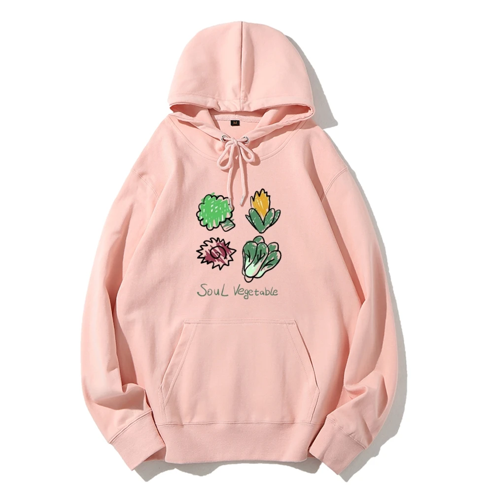 Hand Drawing Graffiti Soul Vegetable Comfort Casual Hoodie Sweatshirt