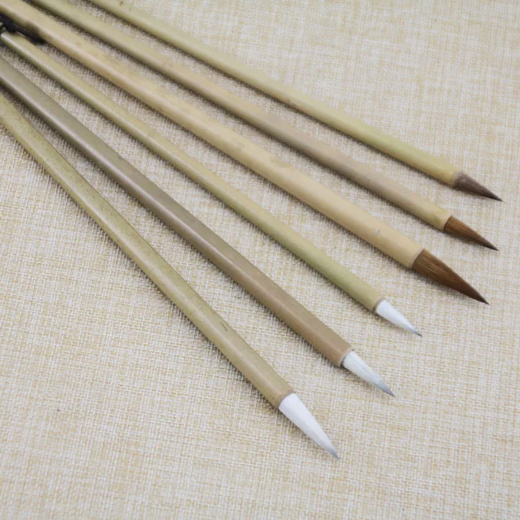 3PC Calligraphy Brush Pen Weasel Hair Chinese Calligraphy Painting Brush Pen Small Medium Large Regular Script Writing Brush Art