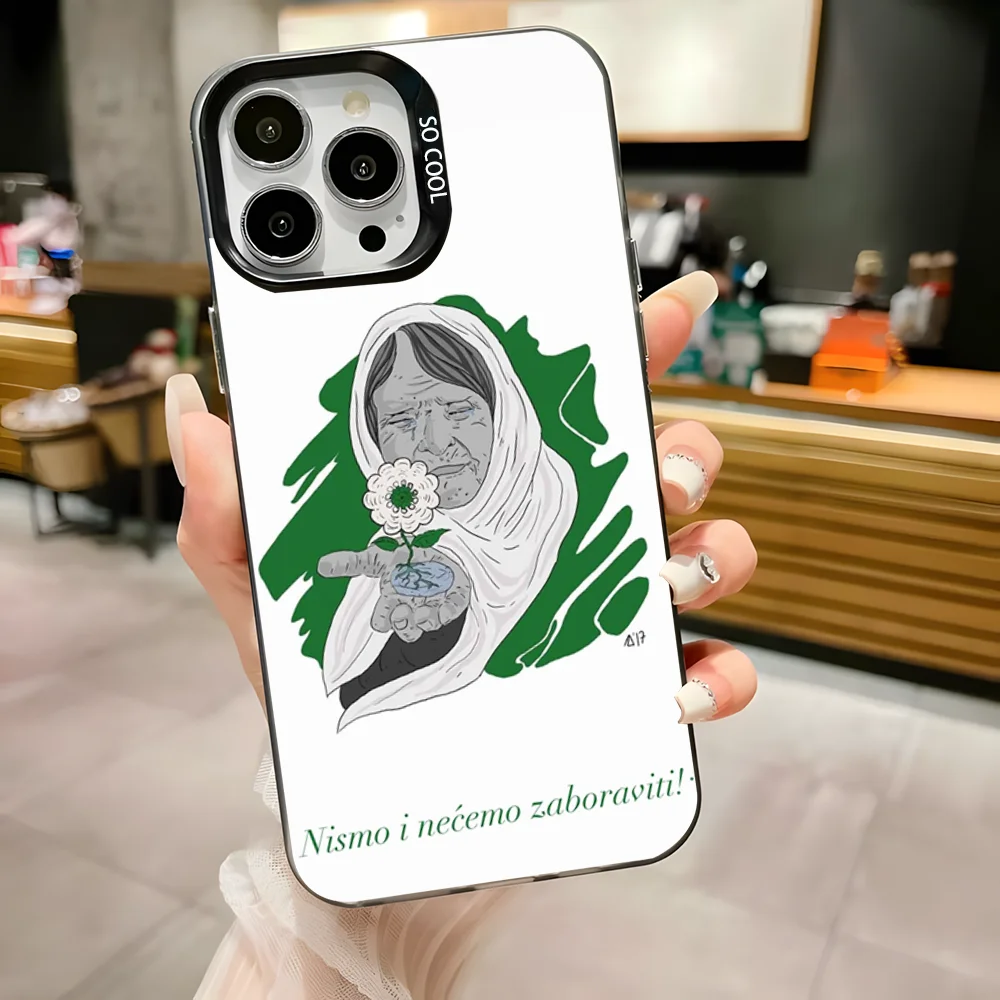 Sandjak Vlag Sandzak Telefoonhoesje Voor iPhone 16,15,14,13,12,11,Pro,Max,Plus,Mini,XS,SE Anti Fall Zwart Matte Harde Bumper