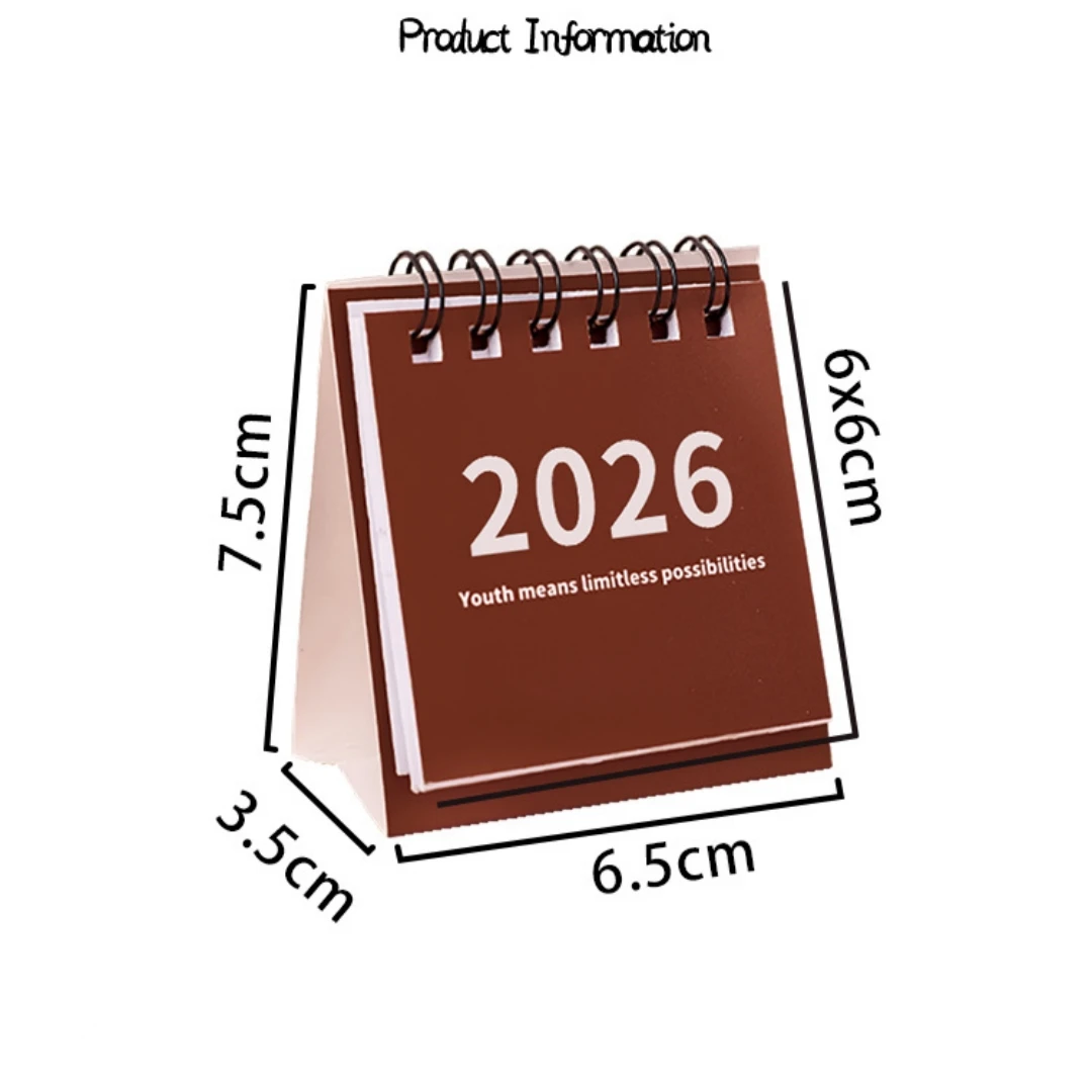2026 New Simple INS Mini Desk Calendar Desktop Paper Note Calendar Daily Scheduler Table Planner School Office Decorations