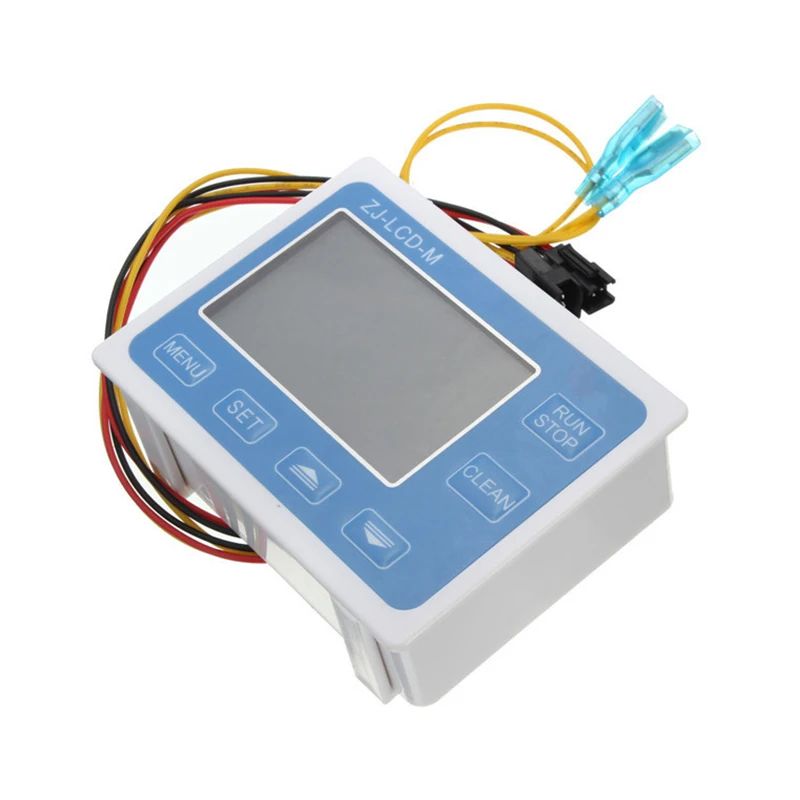 Strumento di controllo quantitativo del flusso Display a LED digitale + sensori a ingranaggi in plastica con filettatura maschio da 1/2 "+ elettrovalvola da 1/2"