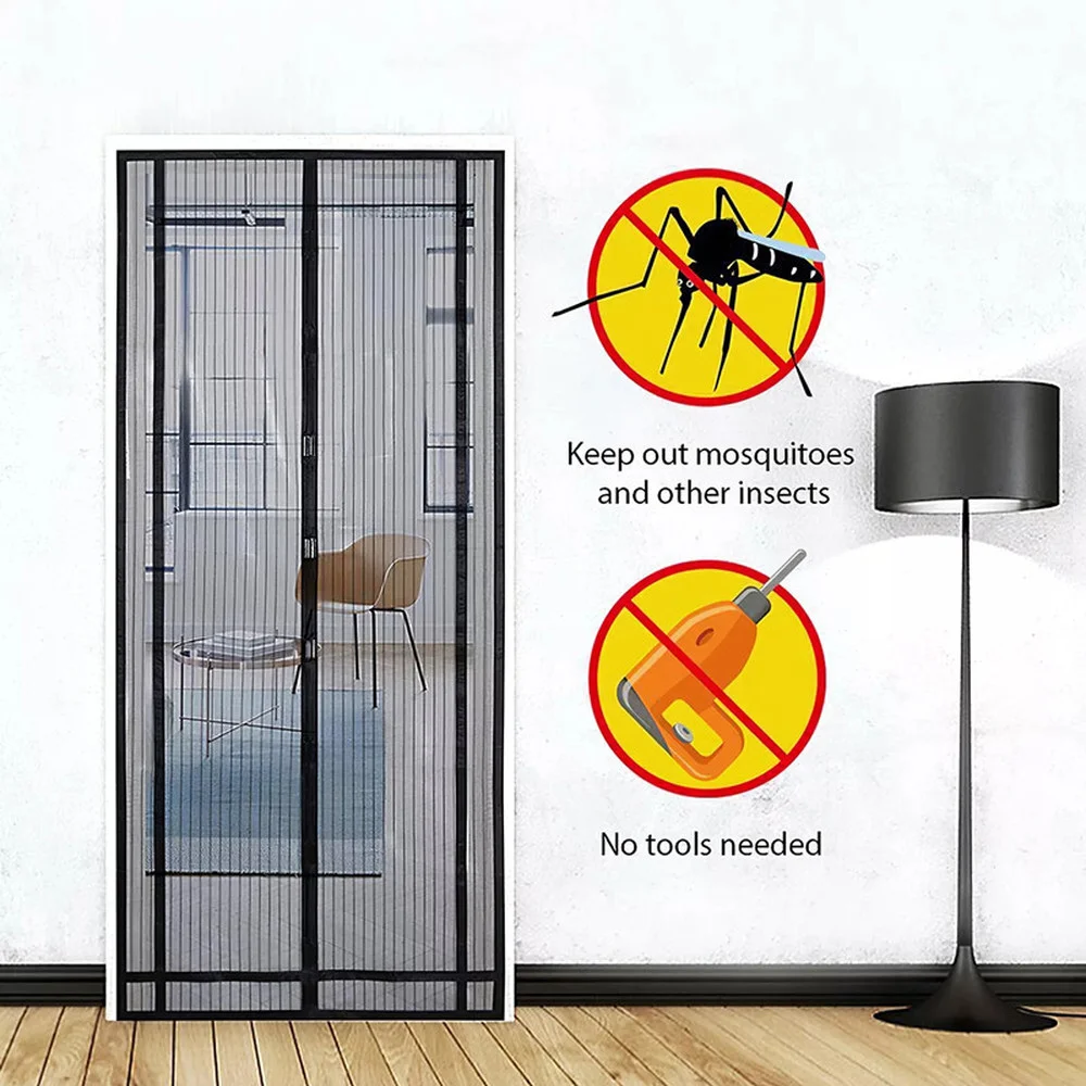 Bezdotykowa magnetyczna siatka na komary Anti Bug owad Fly drzwi z siatką zasłony automatyczne zamykanie ekranu nadaje się do drzwi przesuwnych domu