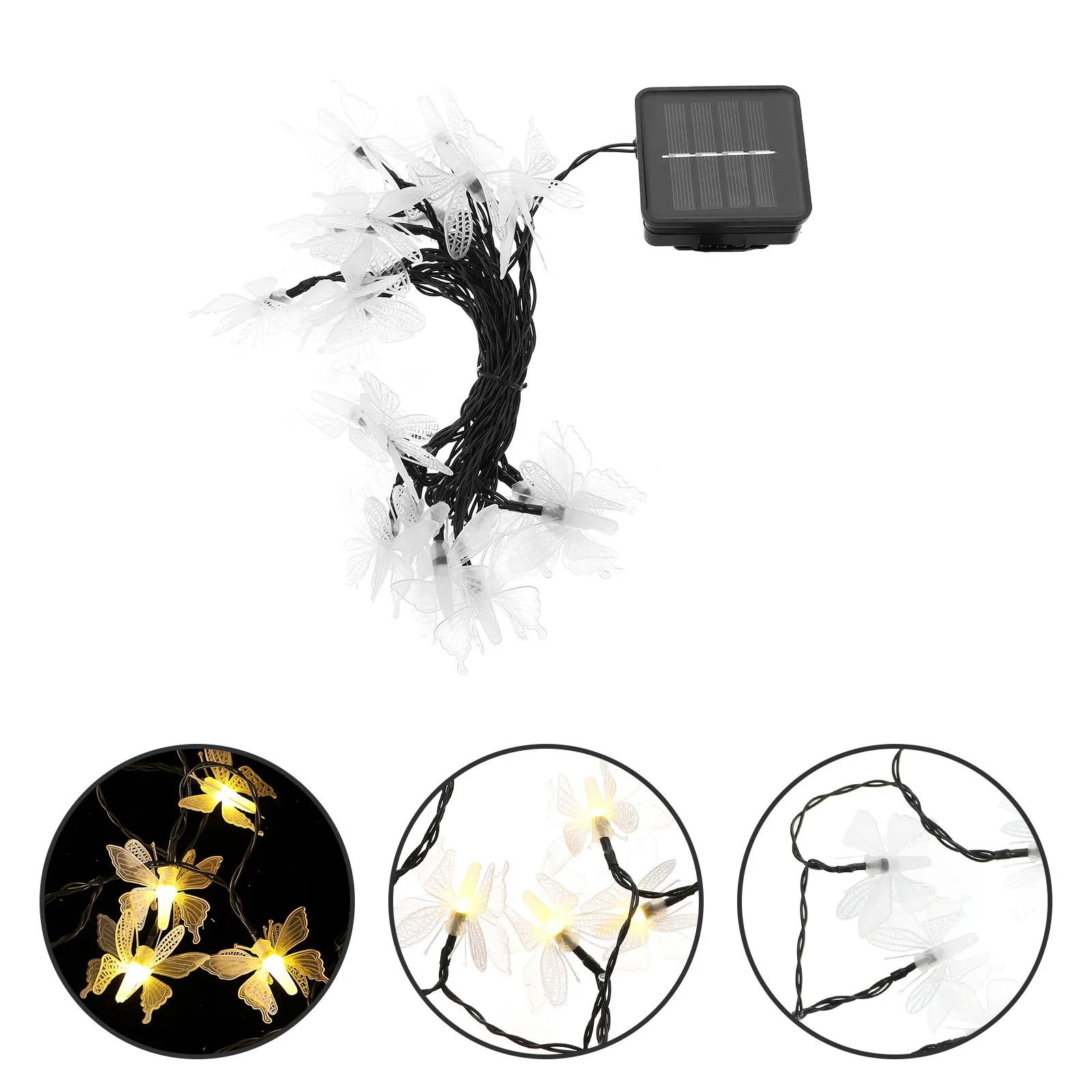 

Christmas Decor Led Butterfly Lights for Decoration Hanging Solar Outdoor Garden Ceiling Decorations