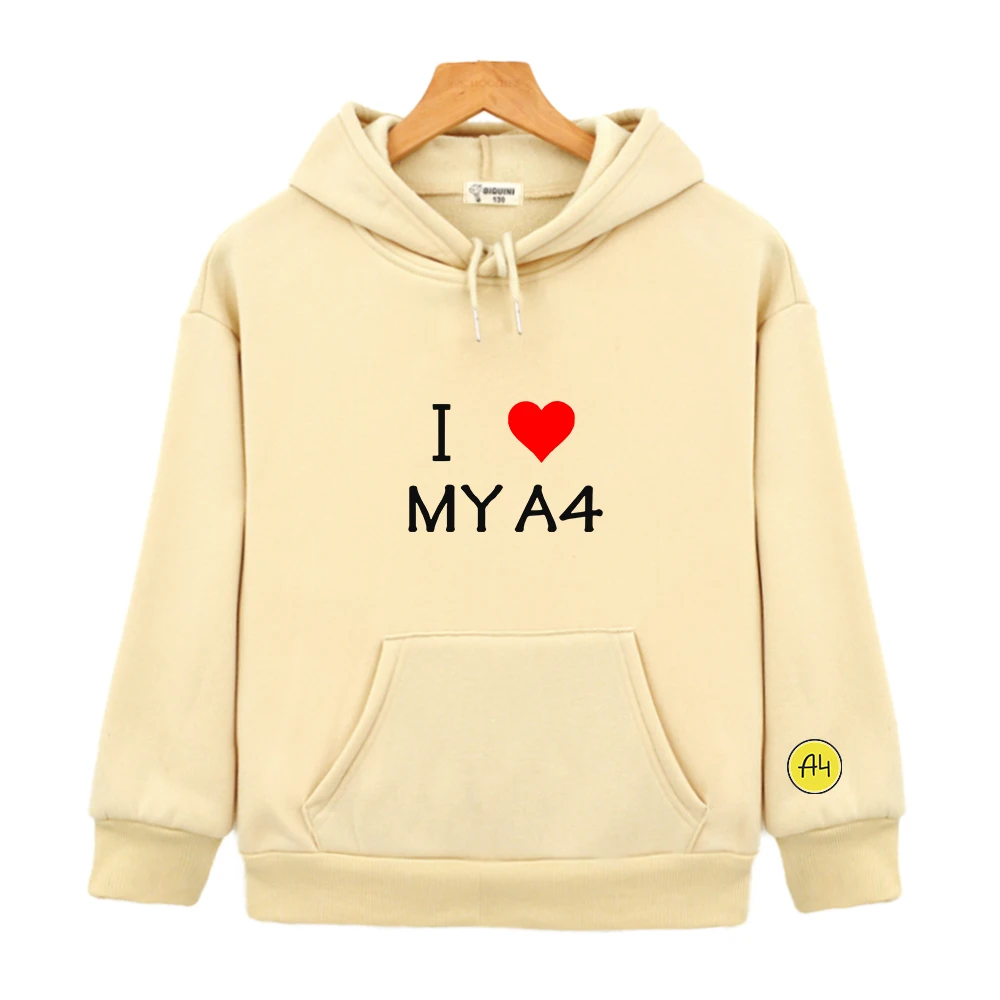 

Children Clothing Girls Cartoon I Love Heart My A4 Herren Damen Auto Geschenk мерч а4 Hoodie Toddler Boy Clothes Fall Sweatshirt