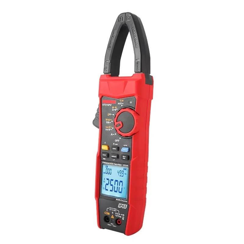 AC/DC Clamp Meter 1000A 1500V AC/2500V DC 35mm Jaw Opening, Solar PV Multimeter for Photovoltaic System Maintenance