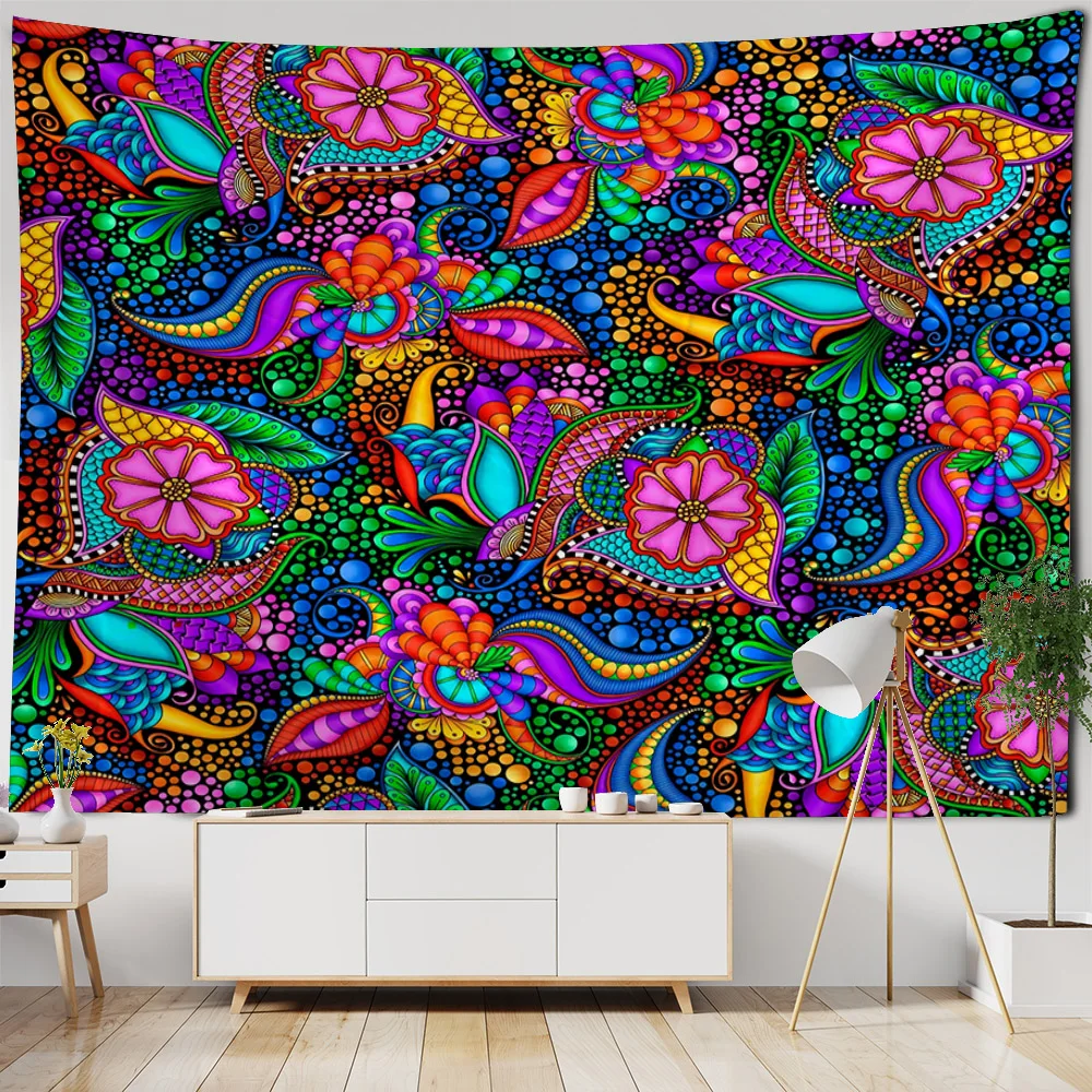 Rainbow art tapestry, love, sun, stars, home wall hanging cloth, bohemian, hippie, bedroom, room wall art decoration