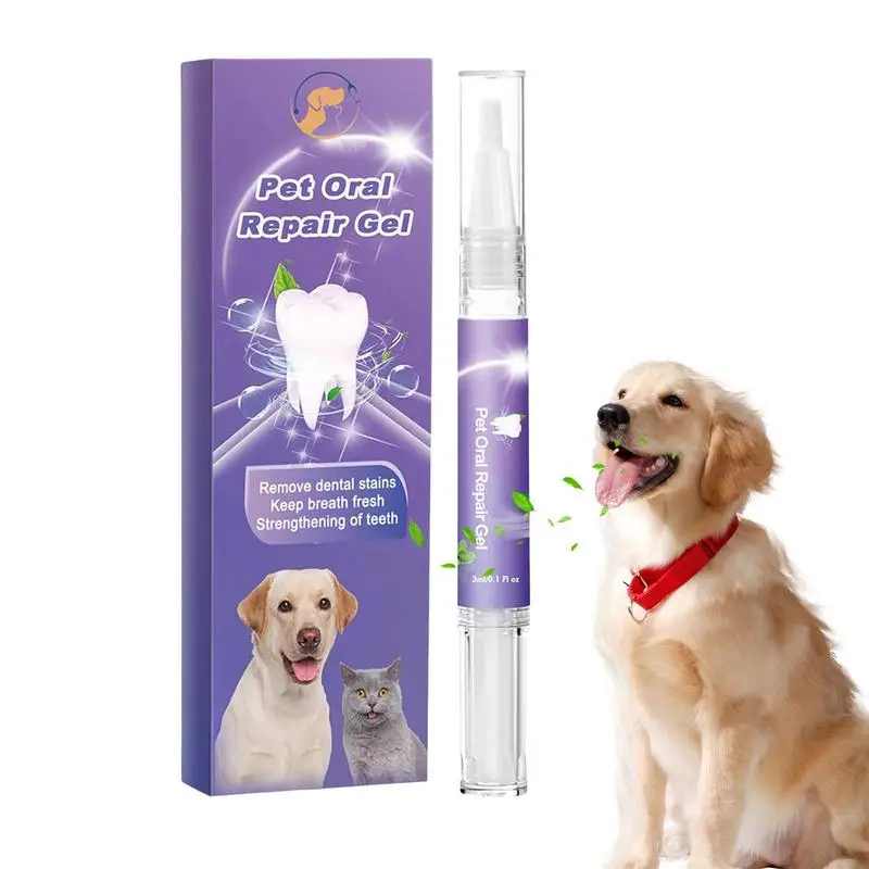 Dog Teeth Cleaning Whitener 10ml Pet Cat Dog Teeth Cleaning Oral Spray Keep Care Fresh Breath Pet Oral Repair Gel foTeeth Plaque