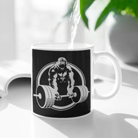 Gorilla Lifting Fitness Gym Tee Ceramic Cup Coffee Oatmeal Breakfast Cup Creative Personality Mug