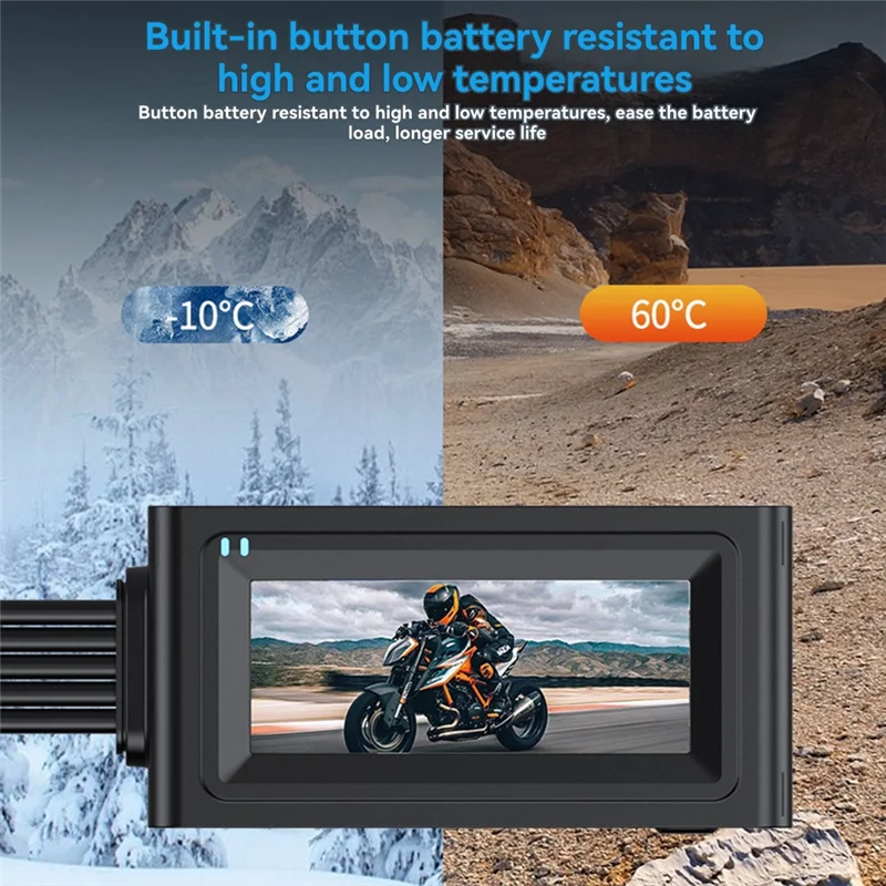 

A51K-Driving Recorder Motorcycle Driving Recorder HD Motorcycle Driving Recorder Dual Record+WIFI+GPS+64G