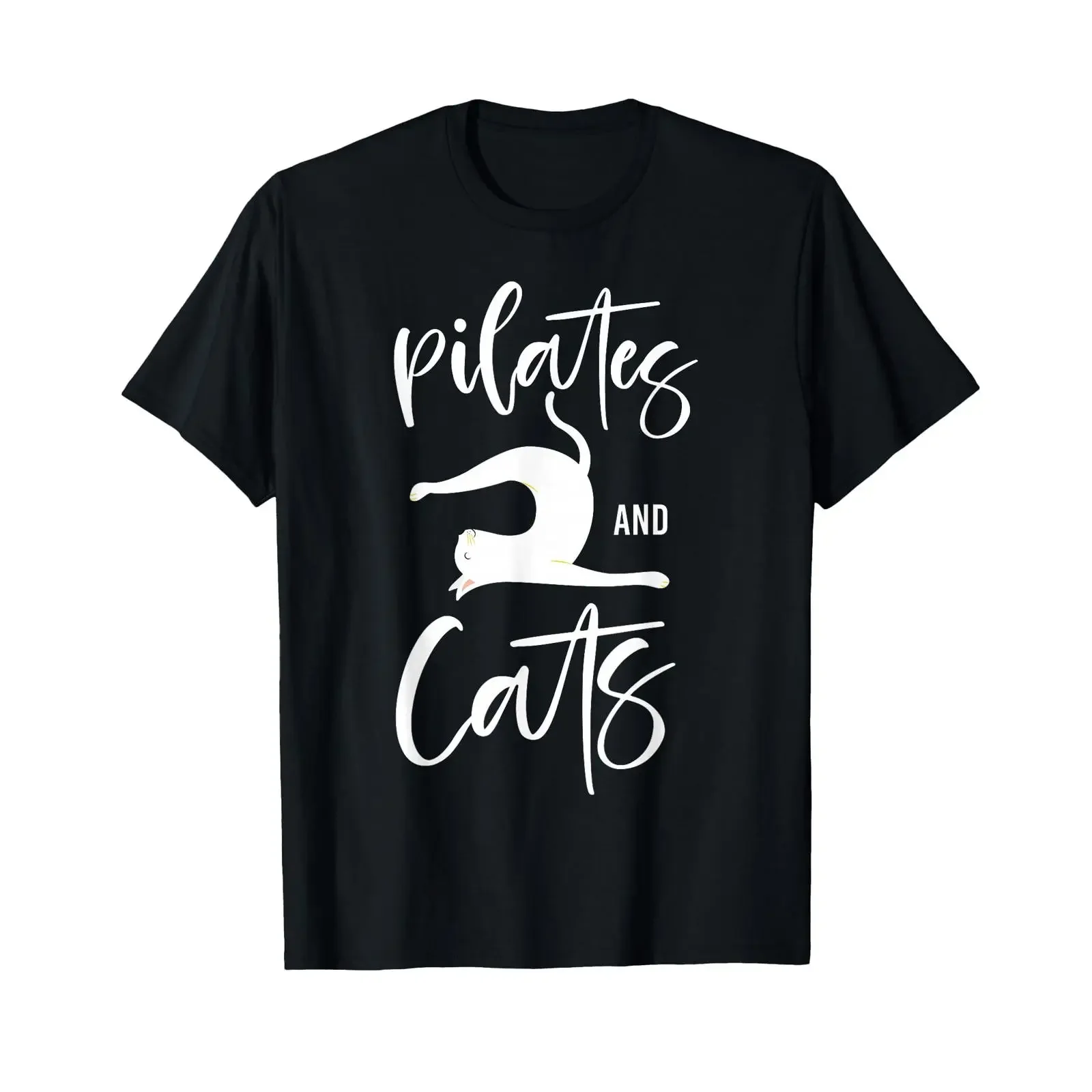 Pilates Instructor Teacher Cat And Cats T Shirt vintage Washed Casual Soft Unisex Top For Everyday Wear streetwear fashion