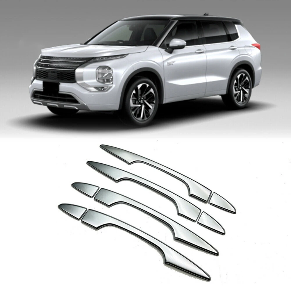 For Outlander 2022 ABS Chrome Side Door Handle Top Cover Match With Original Car Exterior Accessories