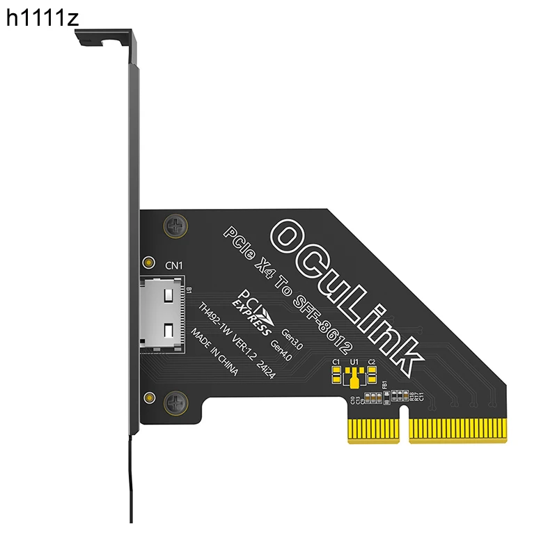 

NEW PCI Express X4 4.0 to Oculink SFF-8612 Adapter PCIe 4X to Oculink Expansion Card for U.2 SSD Graphics Card Riser for Desktop
