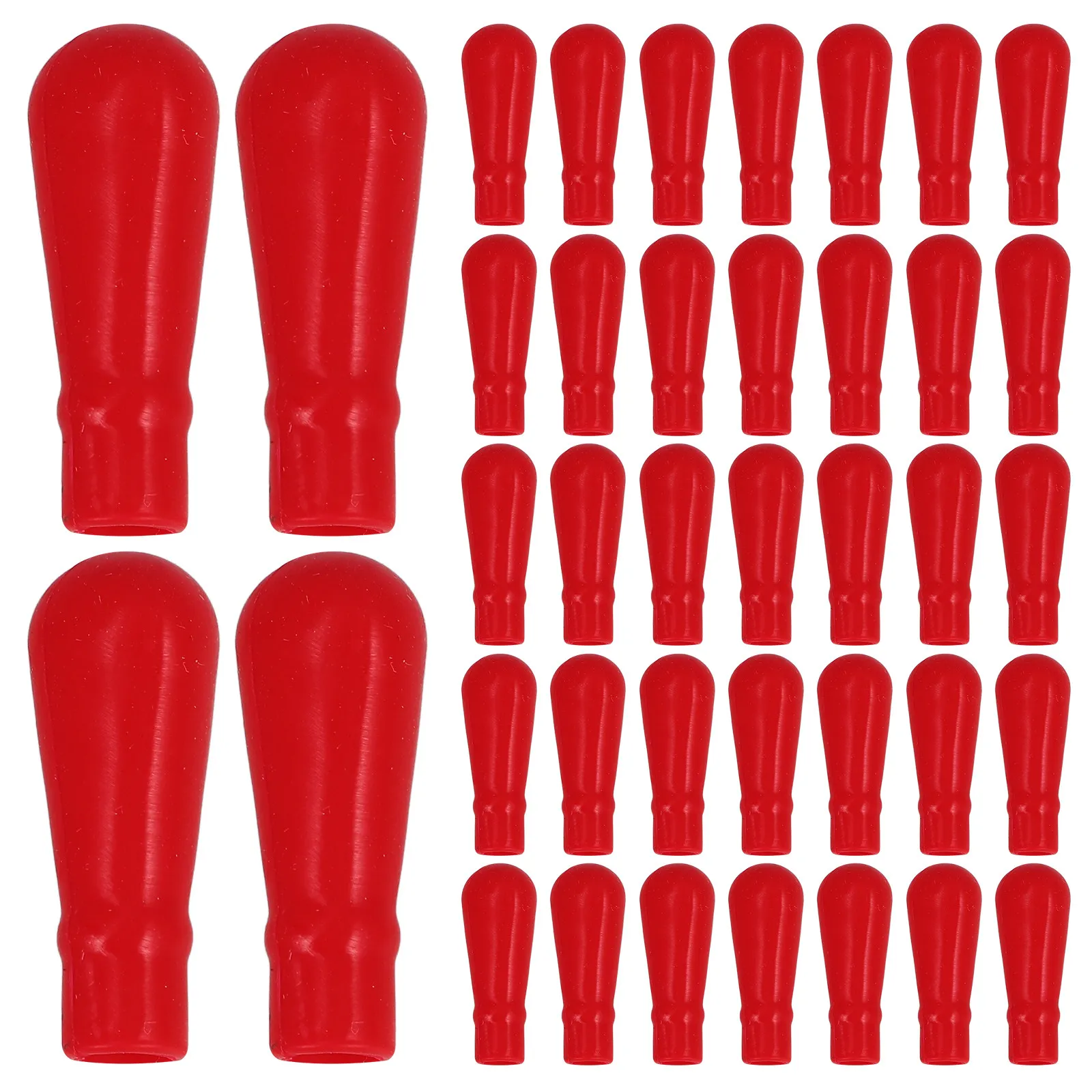 50Pcs Red Silicone Pipette Caps Leakproof Laboratory Sealed Eyedropper Head Caps for Glass Transfer Pipettes Chemistry Lab Use