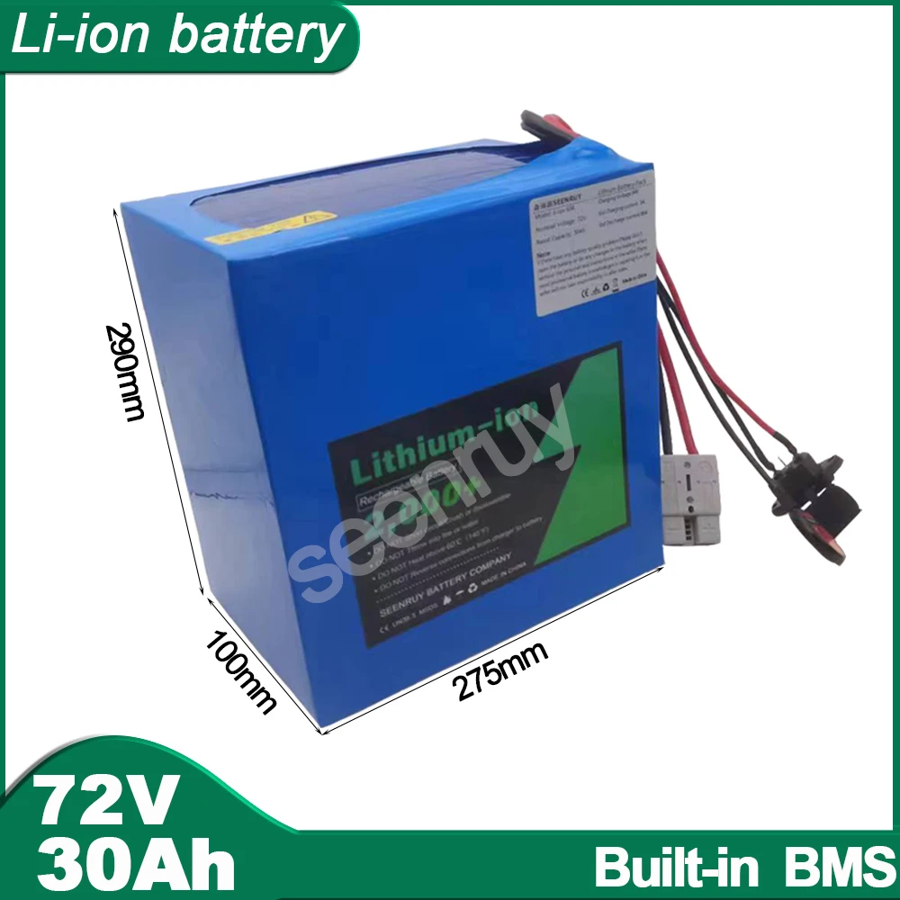 72V 30AH Li-ion With Charger 50A 80A 100A 150A Lithium Polymer Battery Perfect For Motorcycle Tricycle E-bike Electric Scooter