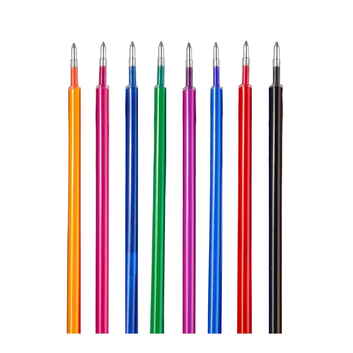 8Pc/Set Erasable Gel Pen Refill 0.5mm Bullet Tip Blue Black Red Ink Refill Rods 8 Color Writing Drawing Painting Washable Handle