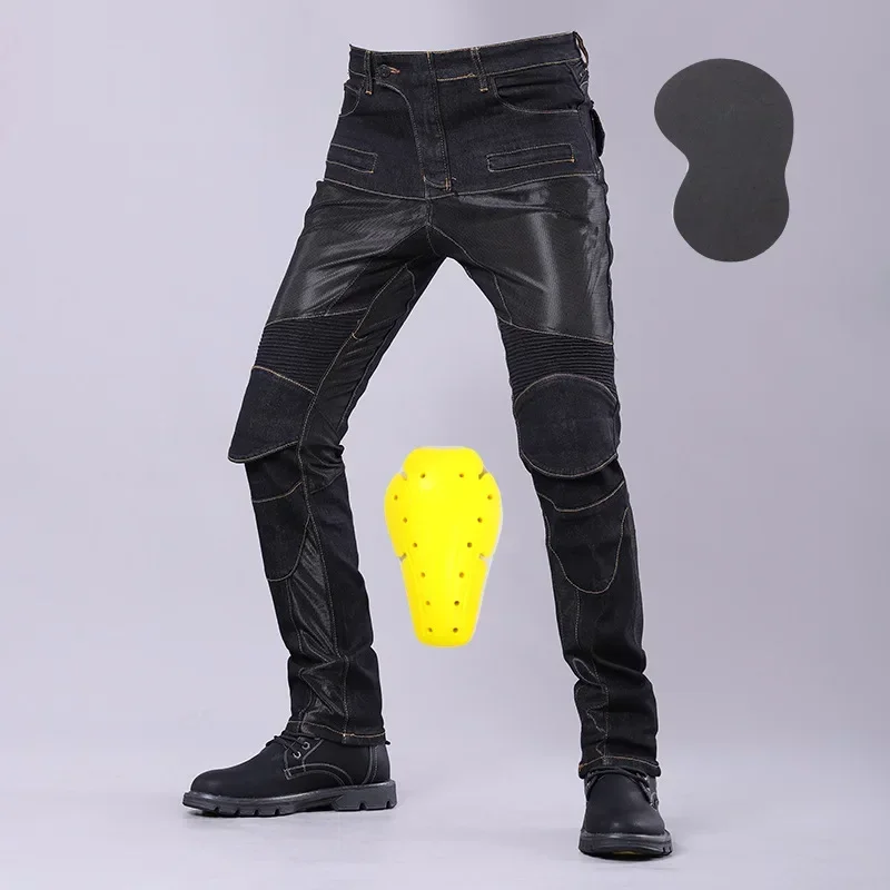 Motorcycle pants cycling jeans four-season pants fall-resistant biker racing pants protective gear