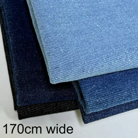 340G/M² Thick Denim 10 * 7 Washed Denim Fabric Twill Non Elastic Cotton Clothing Shoe Cap Denim Fabric women's Clothing Fabric