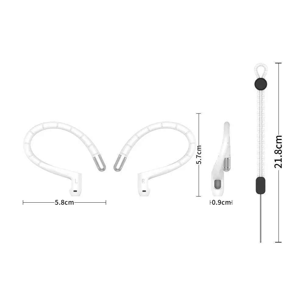 Adapter Bluetooth do słuchawek AirPods 1/2/3/4/Pro/Pro 2 z zaczepem na ucho zapobiegającym zgubieniu, silikonowy uchwyt na słuchawki sportowe