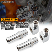 Motorcycle Aluminum Tight Spot Oil Pump Fitting Black/Chrome For Harley Shovelhead Evo Softail Dyna Touring FXR FL FLT FXST FLST
