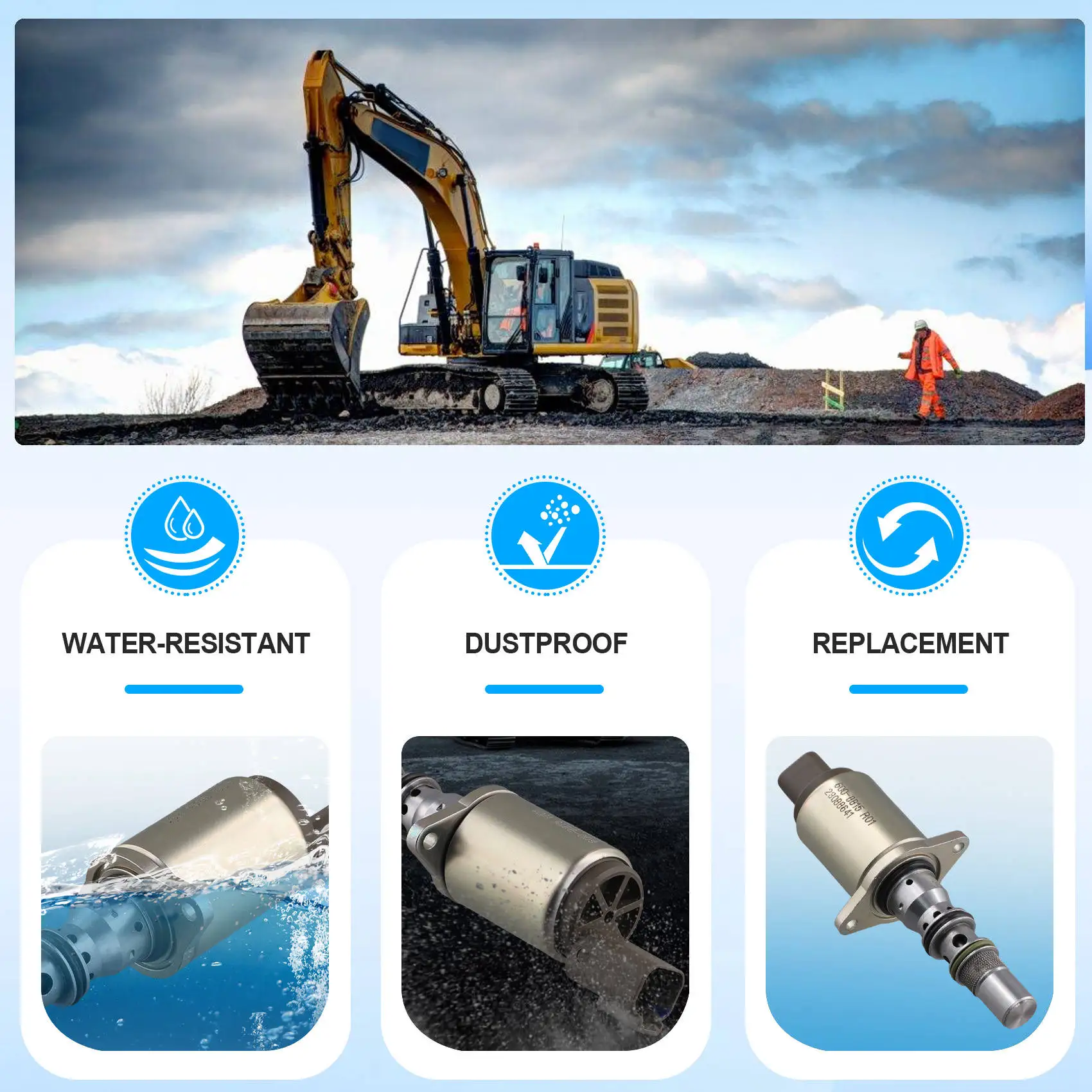 

600-8815 6008815 Solenoid Valve For Caterpillar CAT Excavator Parts 745 735C 740 GC 745C 740 740C