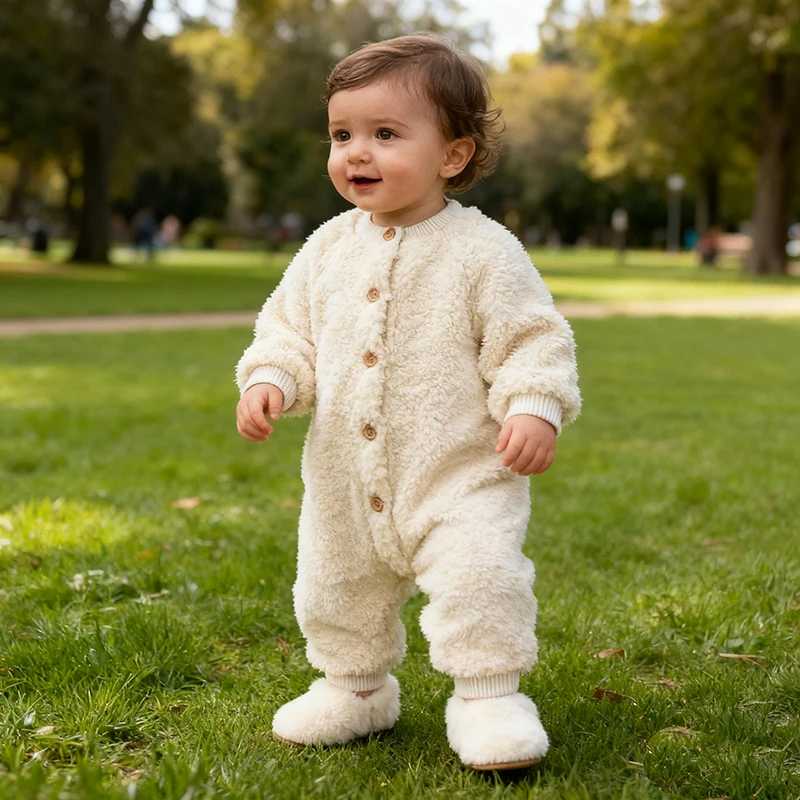 

Новинка 2023 года, зимняя детская одежда для детей от 0 до 24 месяцев, утепленный теплый комбинезон с длинными рукавами для маленьких девочек и мальчиков, однотонный комбинезон для младенцев