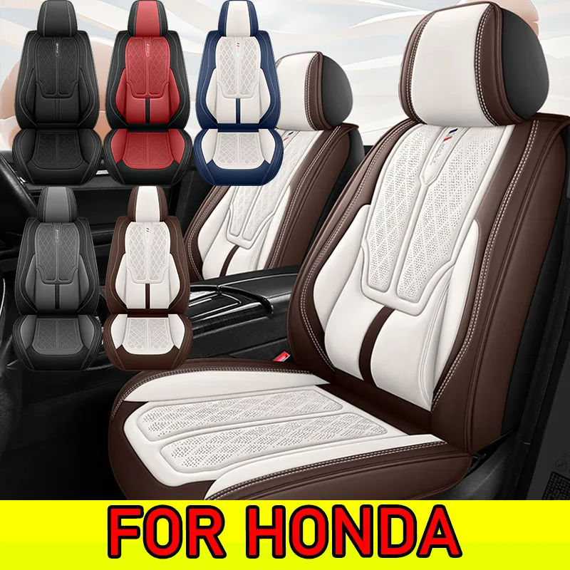 لهوندا غطاء مقعد السيارة مقاوم للماء بو الجلود تنفس مقاومة للاهتراء الخصر مجموعة كاملة 5 مقاعد غطاء مقعد كامل التفاف #1