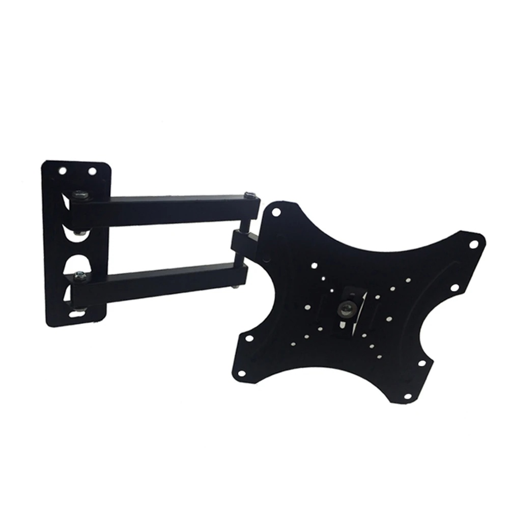 

14 to 42 Inch Wall Mount Stretchable Rotated Holder Durable Iron Easy Clean Black Fits LCD LED Plasma PanelBracket