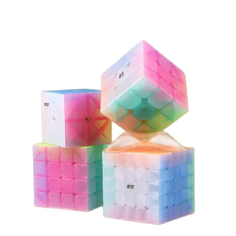 Qiyi New Jelly Magic Cube Transparent Professional Magic Cube Colorful Pyramid And Other Children's Educational Toys