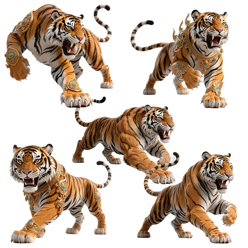 Three Ratels CEE33 Fierce Indian Tiger Wall Stickers for Home Decoration Personalized car decal waterproof