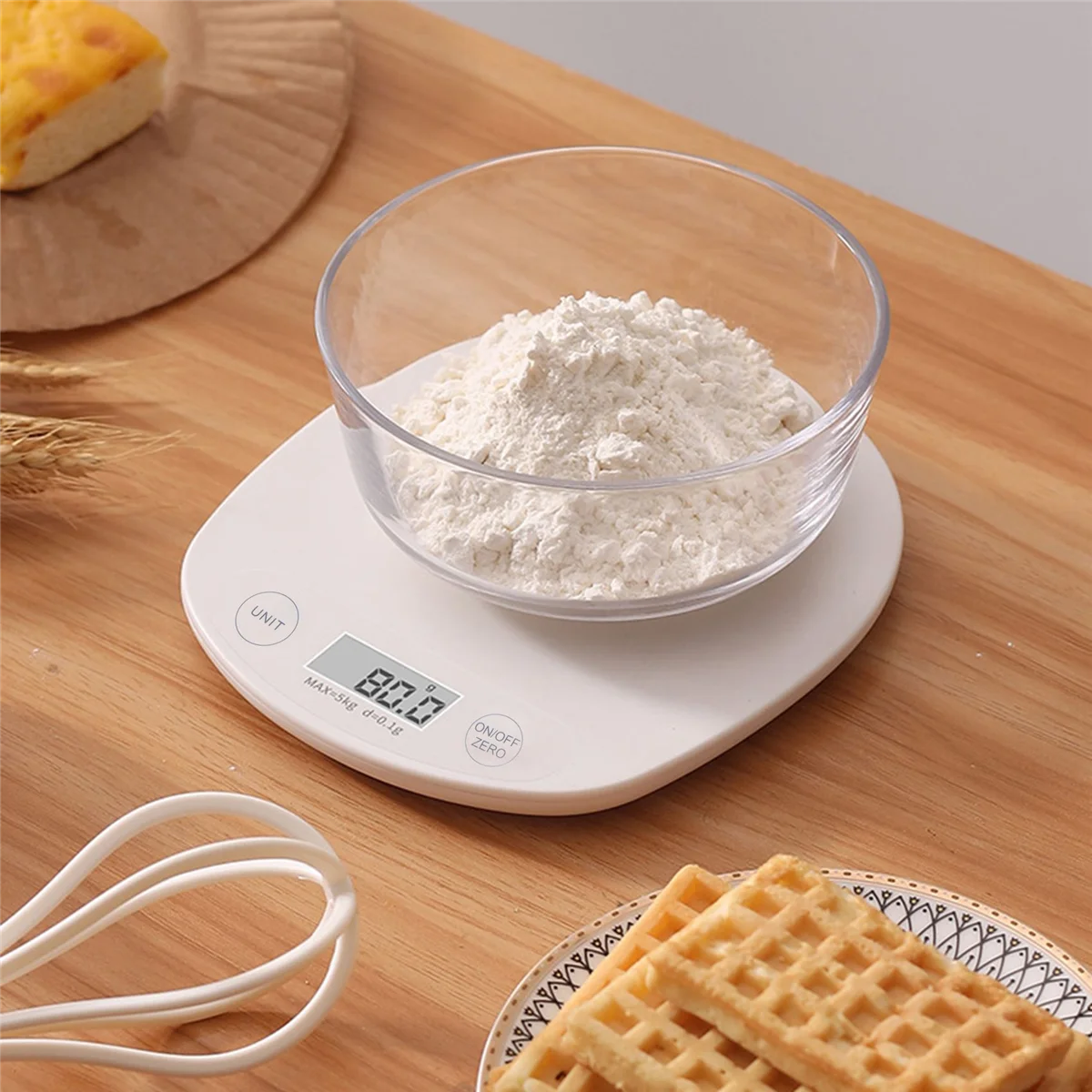 

A72P 5KG Precision Digital Kitchen Scale Compact & Stylish Led Display Food Cooking Scale for Kitchen Cooking Baking
