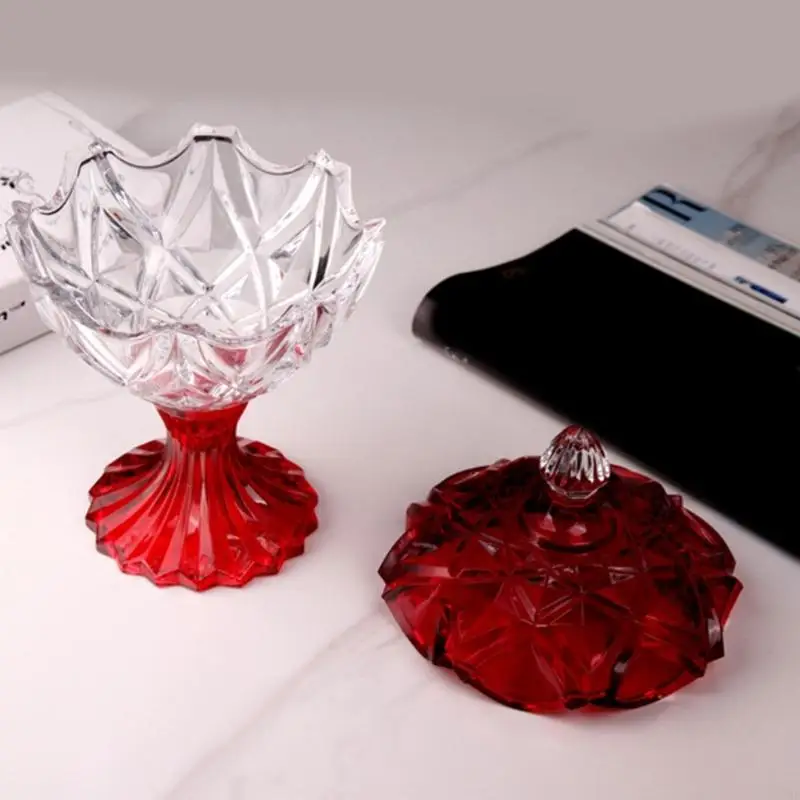 

Стеклянные банки с крышкой, хрустальная посуда для конфет, шкатулка для драгоценностей на свадьбу, декоративная чаша для конфет,