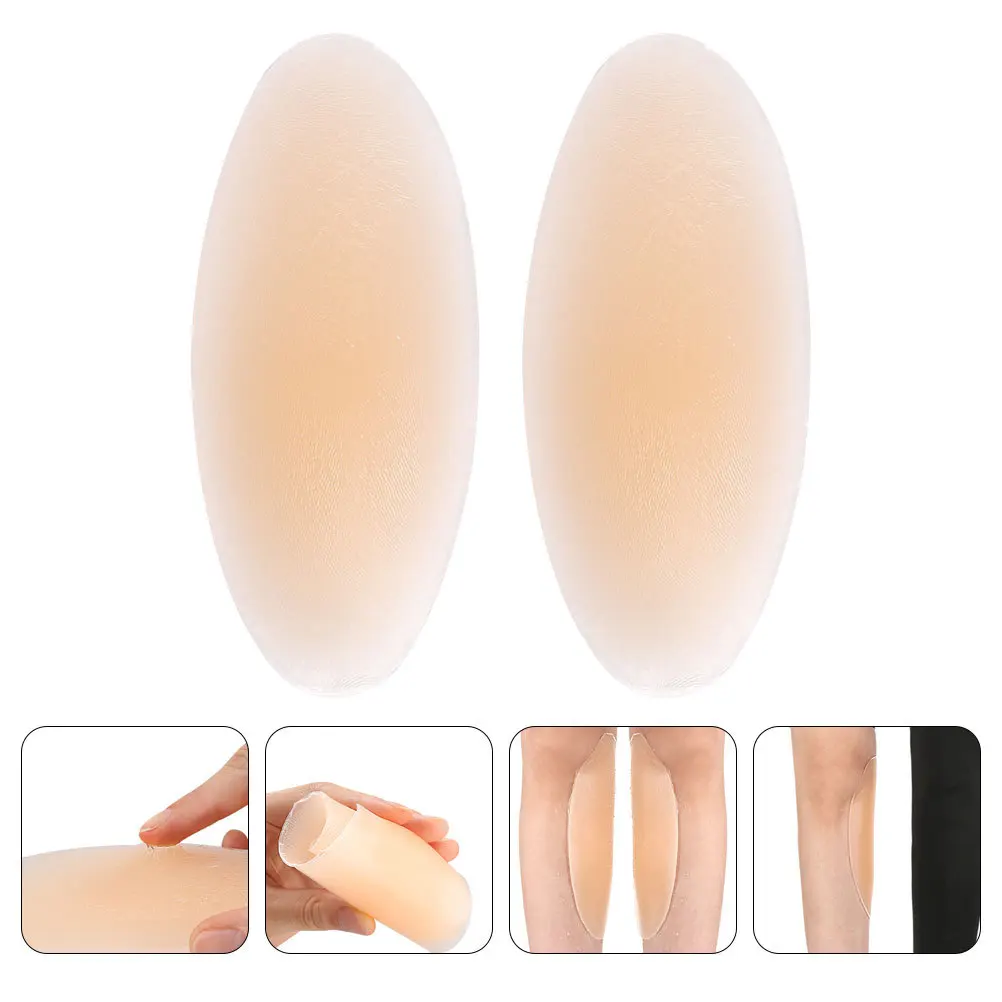 1 Par de Almofadas de Panturrilha Autoadesivas de Silicone, Suportes para Pernas Anti-Fricção para Correção Natural da Forma, Embelezador de Pernas Invisível, Reutilizável