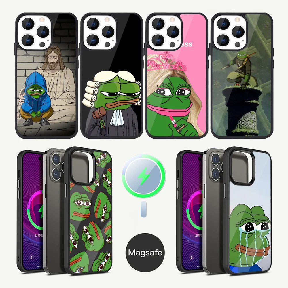 

Sad Frog P-Pepe Phone Case For iPhone 16,15,14,13,12,11,Plus,Pro,Max Mini Magsafe Magnetic Wireless Charging