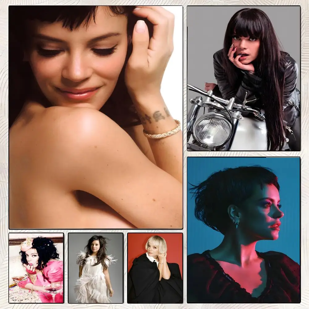 Singer Lily Allen Poster Classic Poster HD Art Sticky Wall Waterproof Home Living Room Bedroom Bar Aesthetic Decoration